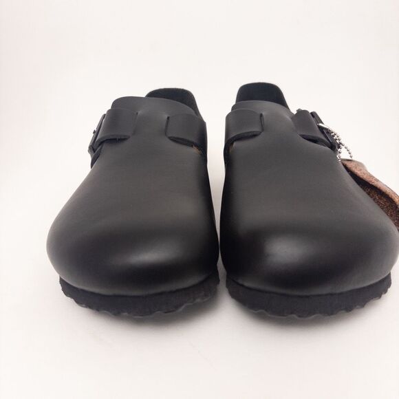 Birkenstock London Black Oiled Clog Shoes Size 42 Narrow - Picture 11 of 12